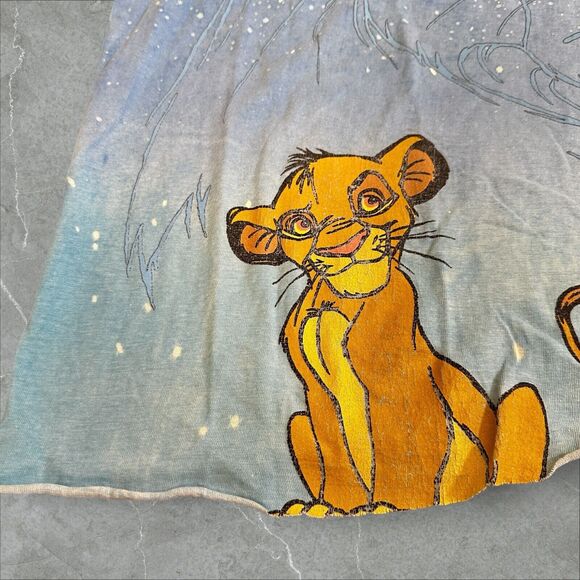 Vintage 90s Disney Lion King Mufasa Simba T-Shirt Rare OSFA Cut - Picture 2 of 12